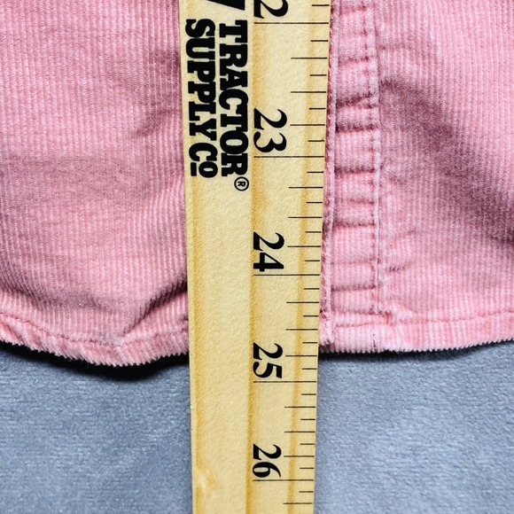 Canyon River Blues Pink Corduroy Button Up Shirt Jacket Size M Long Sleeve - Picture 8 of 9